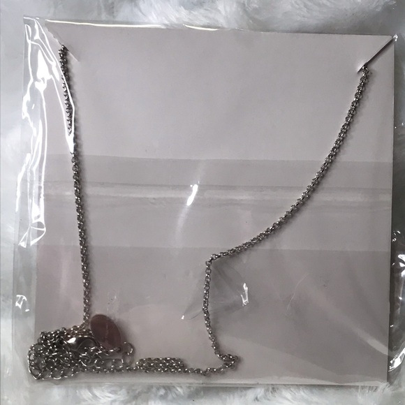 NWT South Hill Designs Silver Tone Necklace w Pink Glitter Pendant - Picture 3 of 4